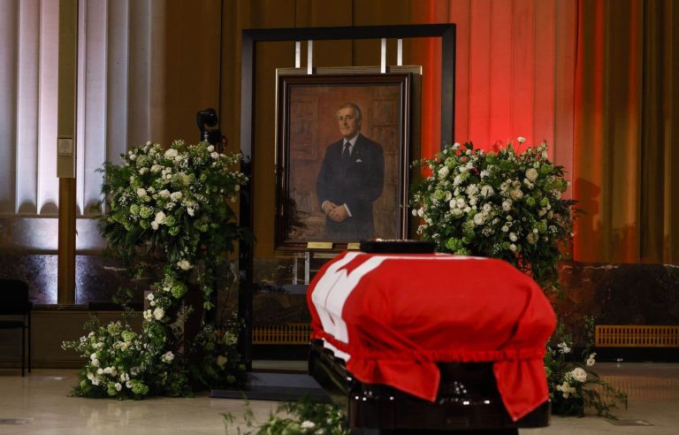 Brian Mulroney’s coffin on display in Ottawa until Wednesday