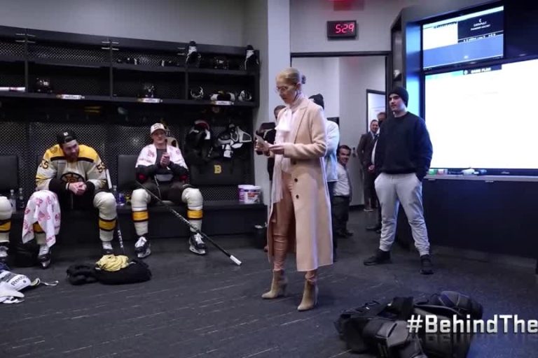 Celine Dion announces Bruins starting lineup