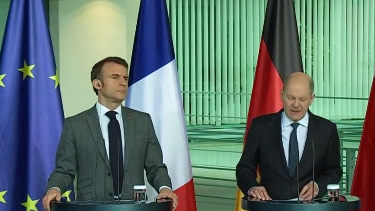 Emmanuel Macron and Olaf Scholz reaffirm their common support for Ukraine