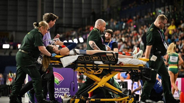 French pole vaulter Margot Chevrier suffers a compound fracture of the ankle