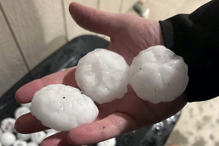 Hail in Kansas and Missouri, snow in Colorado