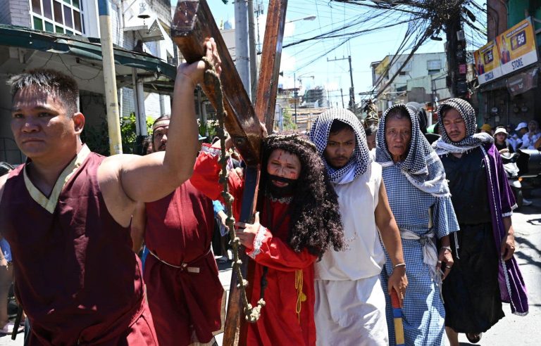 In the Philippines, crucifixions and self-flagellation for Good Friday