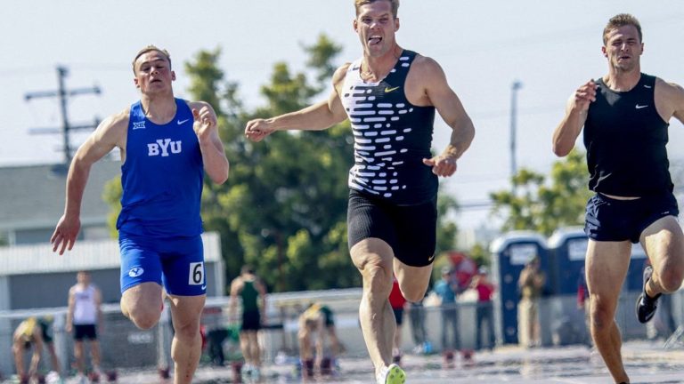 Kevin Mayer on track for Olympic qualification after three decathlon events, despite twisted left knee