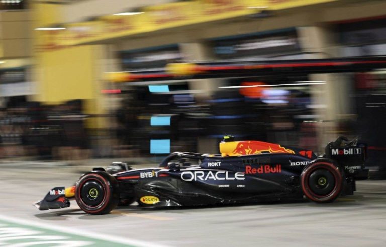 Max Verstappen on Red Bull will start from pole position in Bahrain