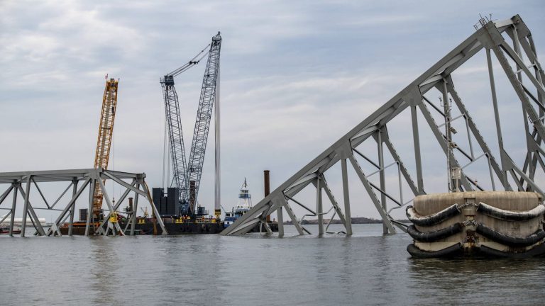 Removal of collapsed Baltimore bridge begins