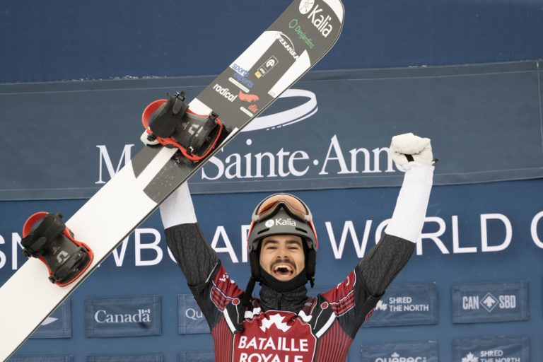 Snowboardcross |  Eliot Grondin scores a historic sixth victory at Mont-Sainte-Anne