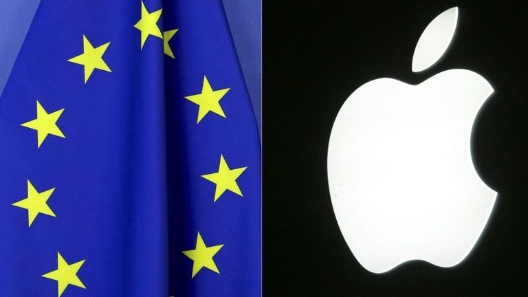 The European Union fines Apple 1.8 billion euros for abusing its dominant position in the online music market