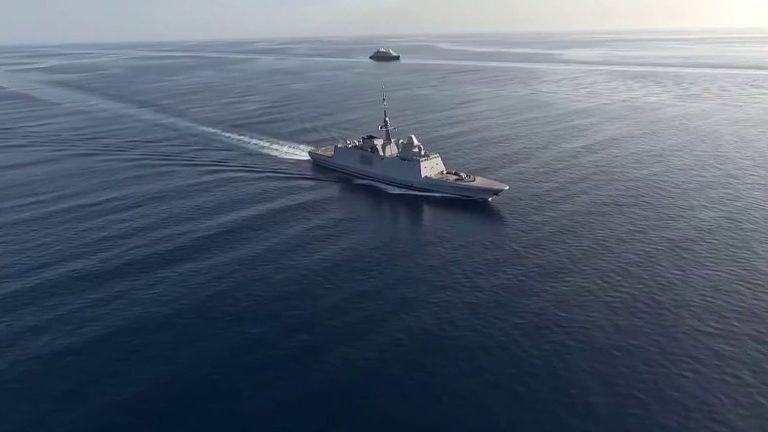 aboard the French frigate in the Red Sea