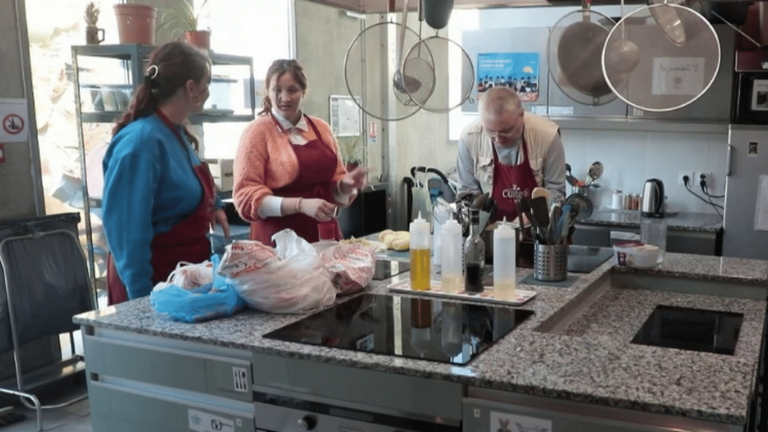 in Marseille, a kitchen allows homeless people to cook for themselves