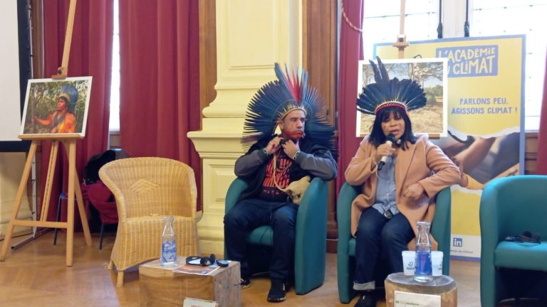 indigenous representatives from Brazil in Paris to warn about deforestation