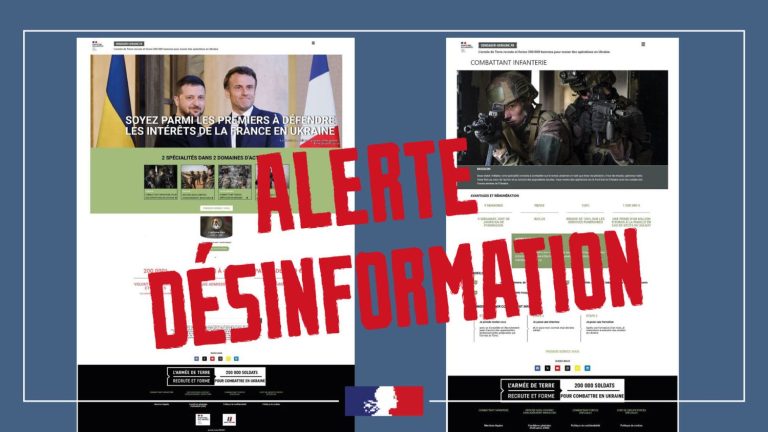 the Ministry of the Armed Forces warns of false recruitment sites using its graphic identity