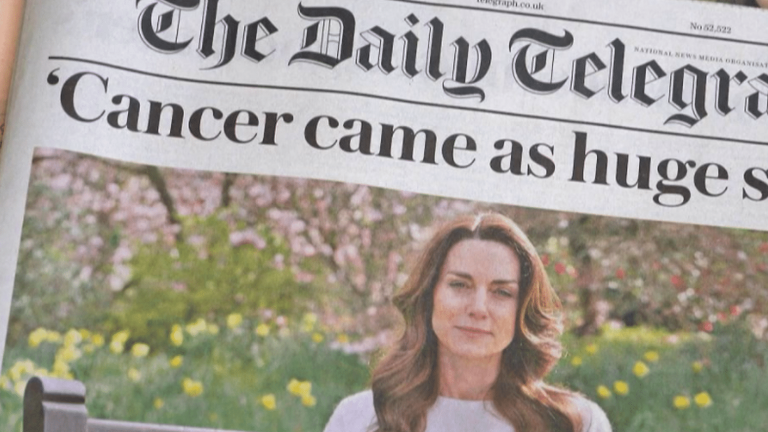 the country in shock after the announcement of Kate Middleton’s cancer