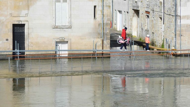 the town of Saintes flooded for the third time in a few months