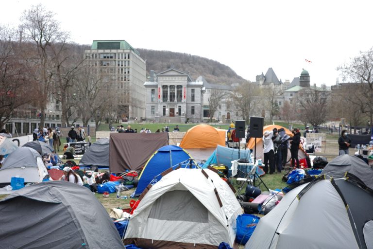 A pro-Palestinian encampment at McGill