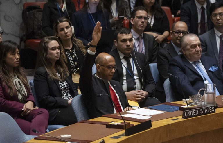 American veto of Palestinian membership in the UN