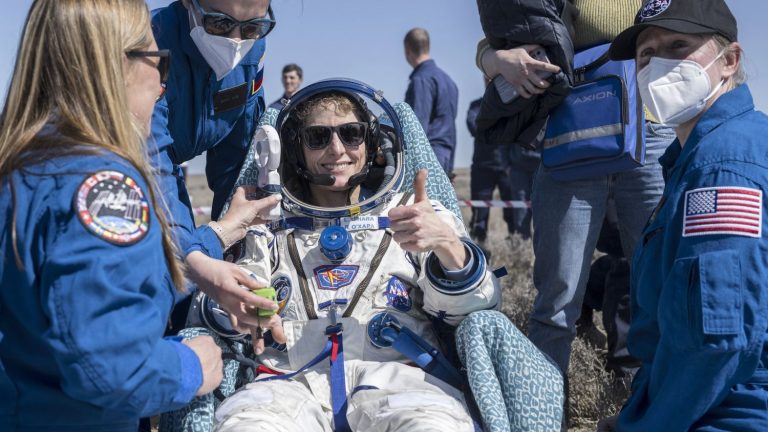 An American, a Russian and a Belarusian returned to Earth after a stay aboard the International Space Station