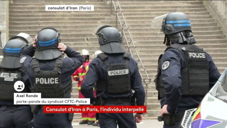 DIRECT.  A man wearing a fake explosive vest was arrested at the Iranian consulate in Paris