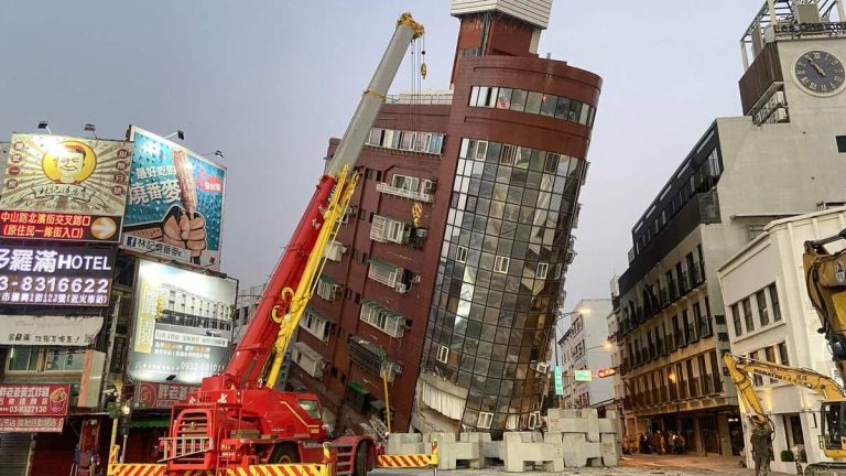 Deadly earthquake in Taiwan: here’s why buildings are leaning, but not collapsing