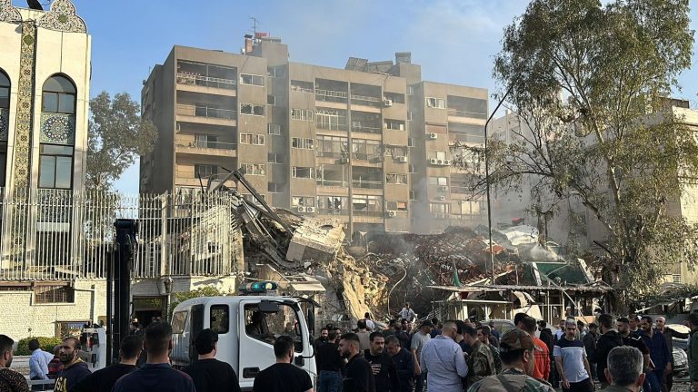 Eight dead in strike attributed to Israel near Iranian embassy in Syria