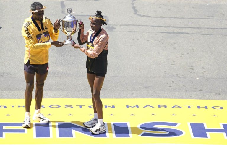 Ethiopian Sisay Lemma and Kenyan Hellen Obiri win the 128th Boston Marathon