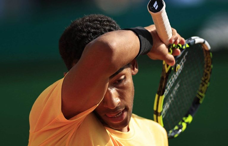 Félix Auger-Aliassime and Jan-Lennard Struff interrupted by rain at the Munich Open