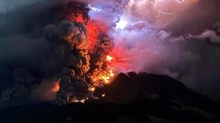 Hundreds of residents evacuated after volcanic eruption