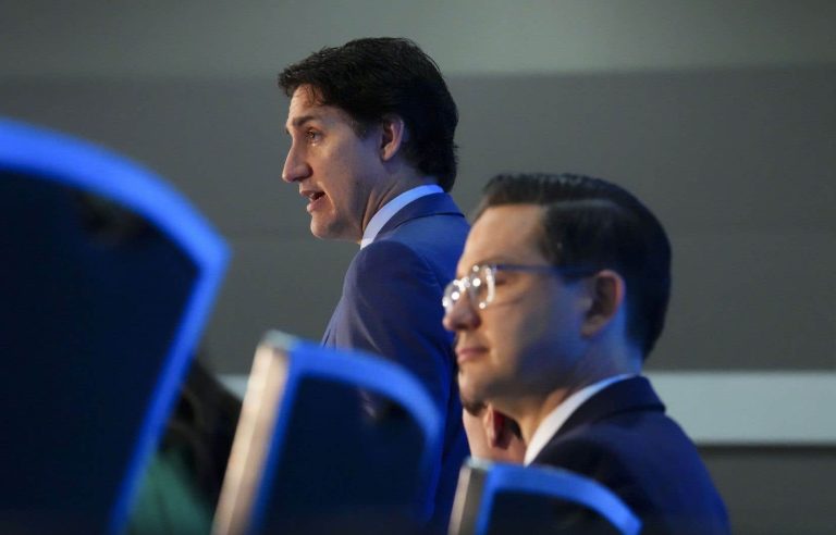 Justin Trudeau accuses Pierre Poilievre of flirting with conspiracy theorists