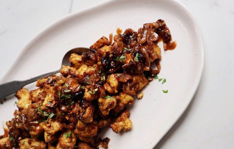 Magic tofu with caramelized shallot