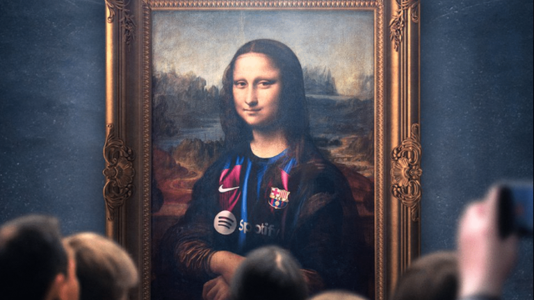 Mona Lisa in Barça colors, hot air balloon over the Seine… FC Barcelona is calling PSG on social networks