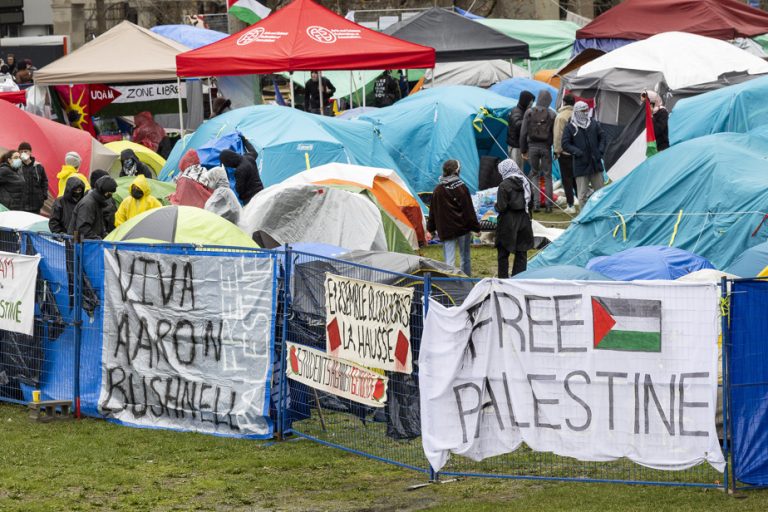 Pro-Palestinian encampment at McGill |  “We will stay whatever happens”