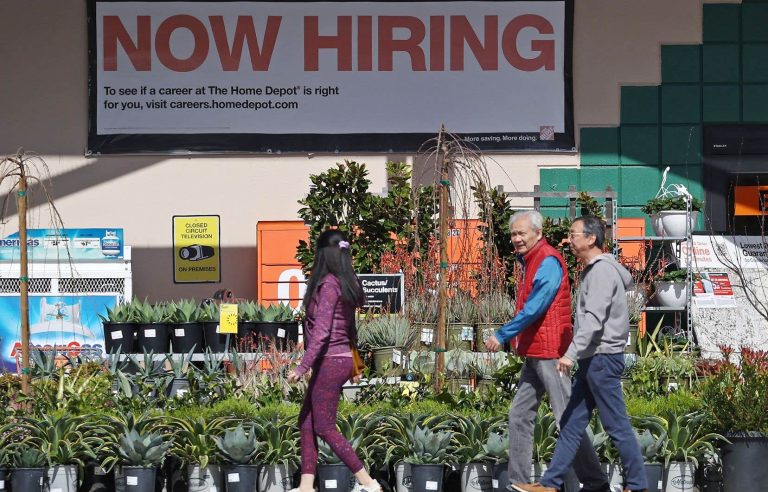 The unemployment rate in the United States fell in March, more than 300,000 jobs were created