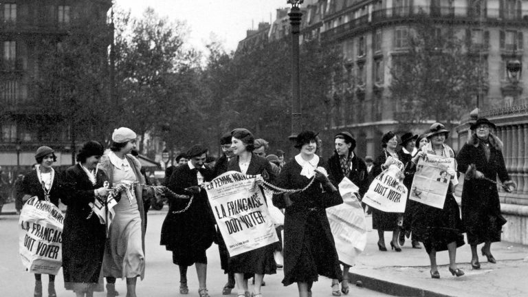 “There is still a glass ceiling to cross,” says historian Mathilde Larrère