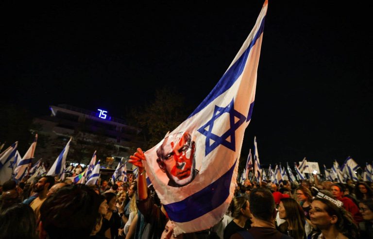 Thousands of Israelis protest against Netanyahu government