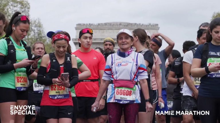 at 84, she participates in her 59th marathon