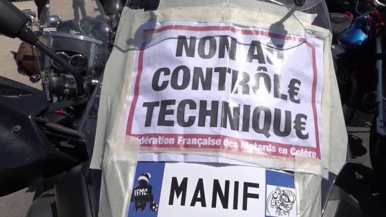 demonstrations throughout France against technical inspection