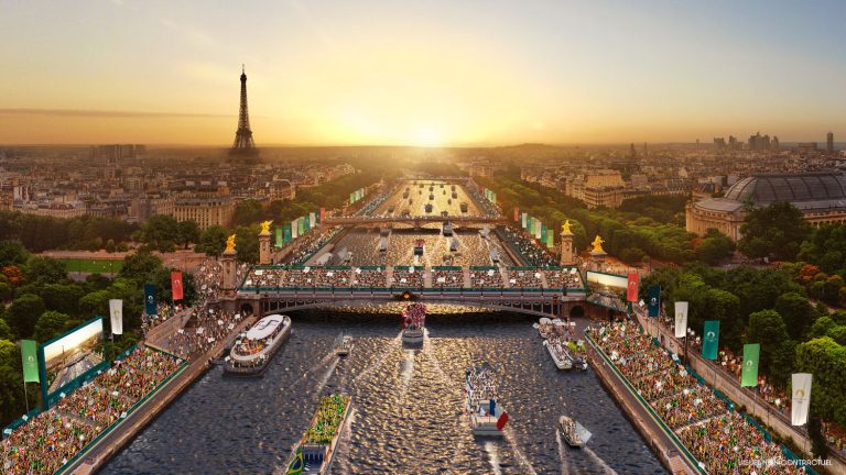 development work for the opening ceremony on the Seine will begin on June 17