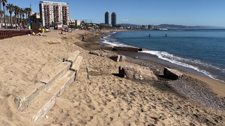 in Spain, Catalan beaches and promenades swallowed up by rising waters