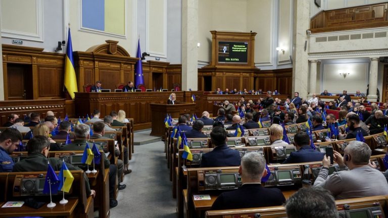 in kyiv, Parliament adopts controversial bill on military mobilization