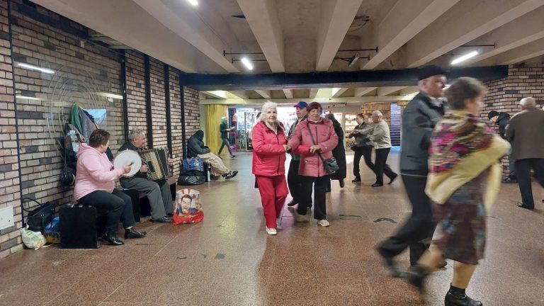 in the kyiv metro, traditional songs and dances to ward off war