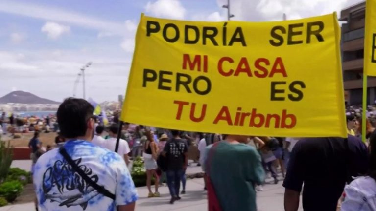 the Canary Islands demonstrate against overtourism