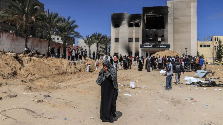 what we know about the mass graves discovered in the Nasser hospital in Khan Younes