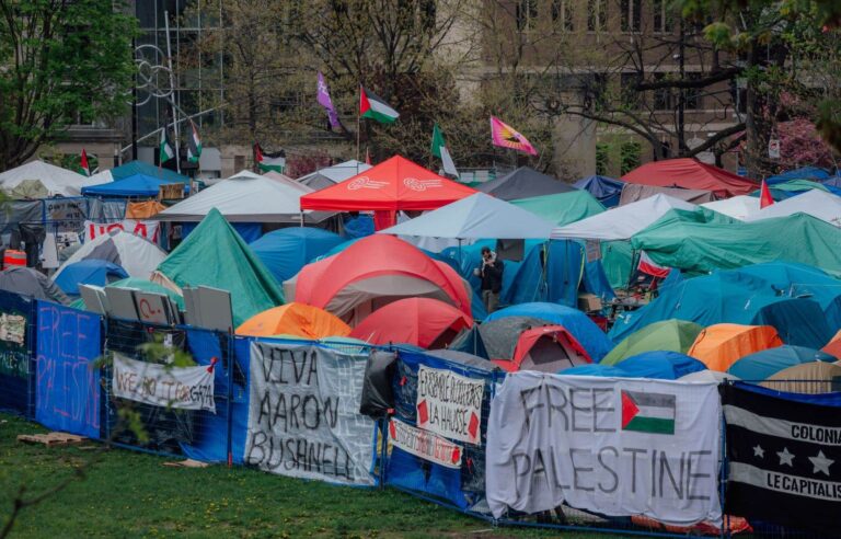 A request for a temporary injunction to dismantle the McGill encampment is pleaded today