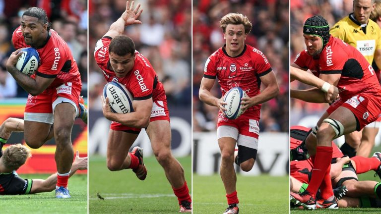 Antoine Dupont, Peato Mauvaka, Paul Costes and François Cros, the four symbolic players of Stade Toulouse’s qualification