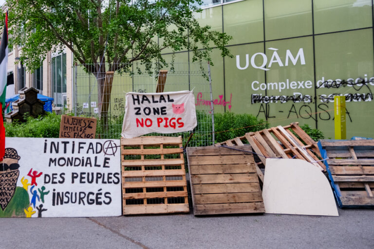 Camp at UQAM |  The request for an authorized injunction