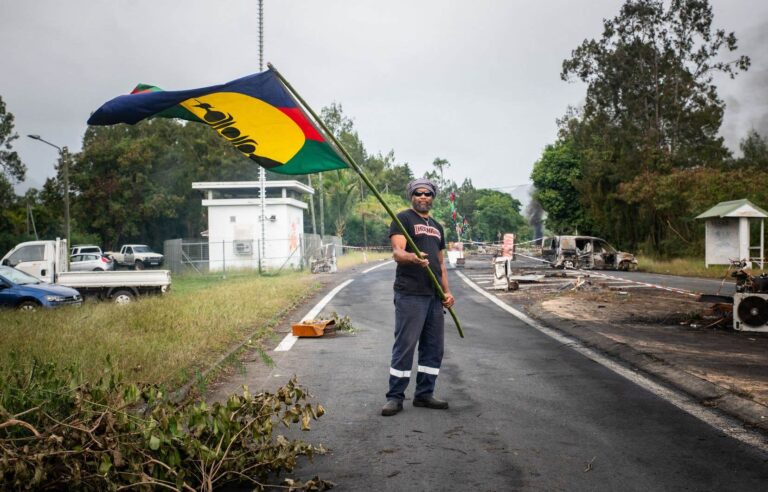 French President Emmanuel Macron visits New Caledonia where the situation is improving