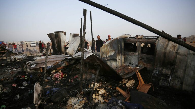 Hamas accuses Israeli army of killing at least 35 people in displaced persons camp in Rafah