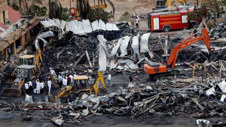 In India, a fire in an amusement park kills 27, including four children