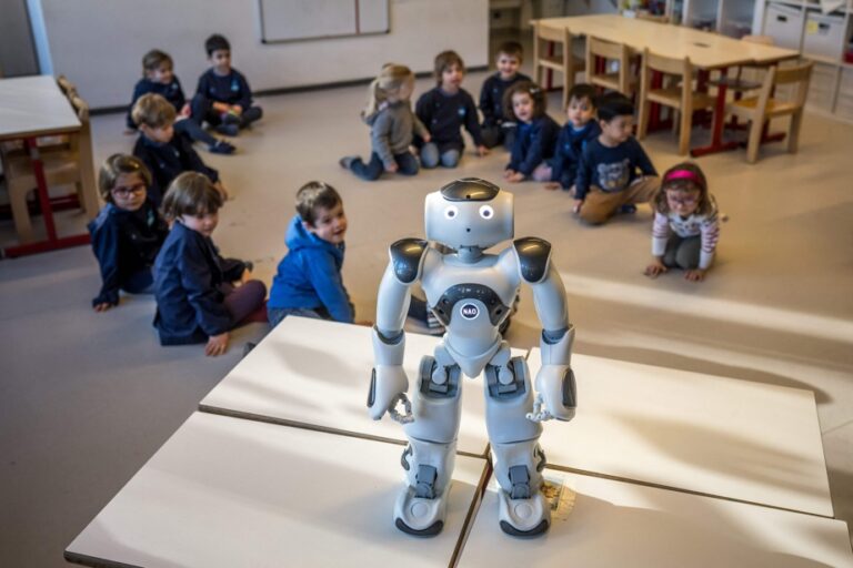 In a Swiss daycare, a robot from elsewhere speaks to children