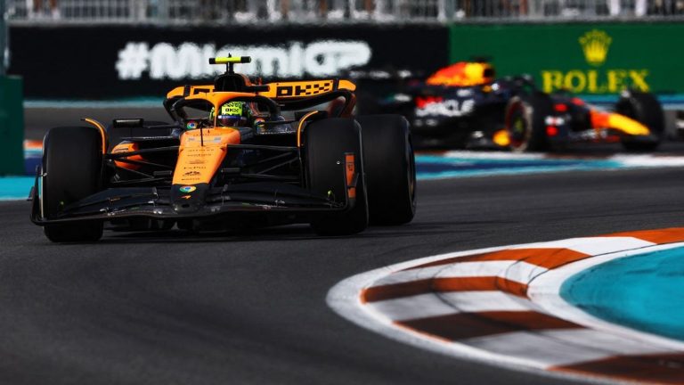 Lando Norris wins the first Grand Prix of his career in a race in Miami ahead of Max Verstappen, first point for Alpine