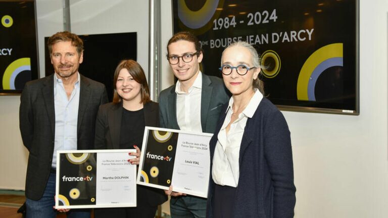 Marthe Dolphin and Louis Vial, winners of the France Télévisions d’Arcy scholarship